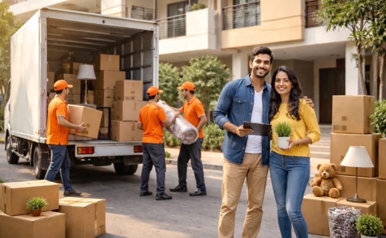 Home relocation service in Chennai by Galaxy Couriers branded moving truck