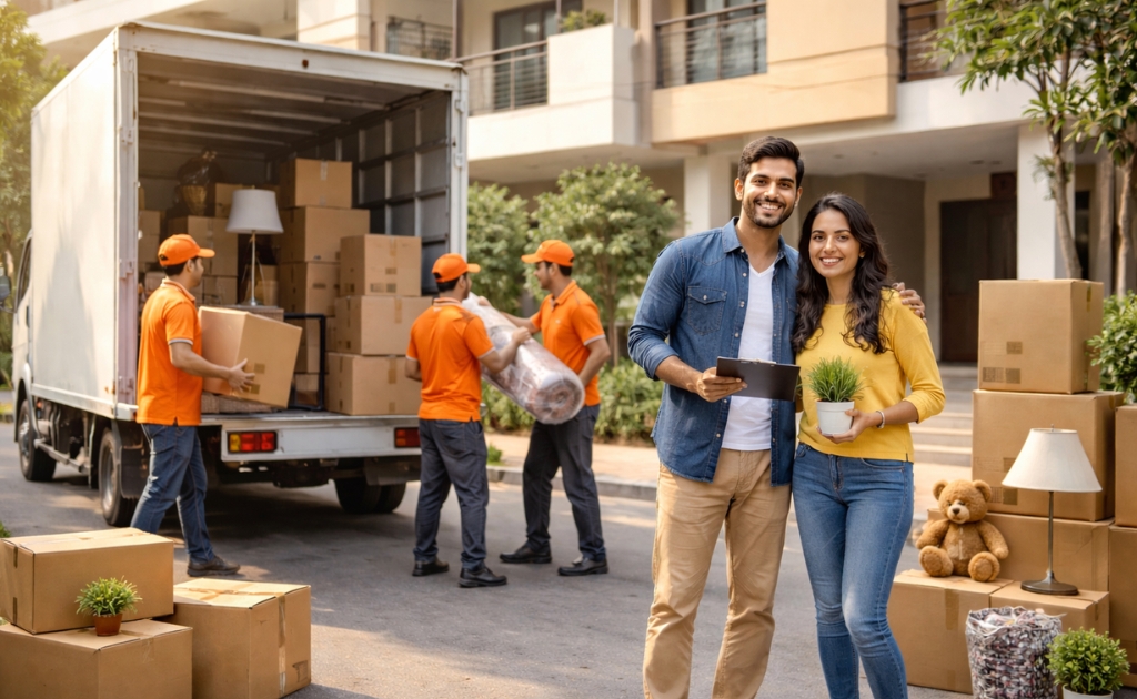 Home relocation service in Chennai by Galaxy Couriers branded moving truck