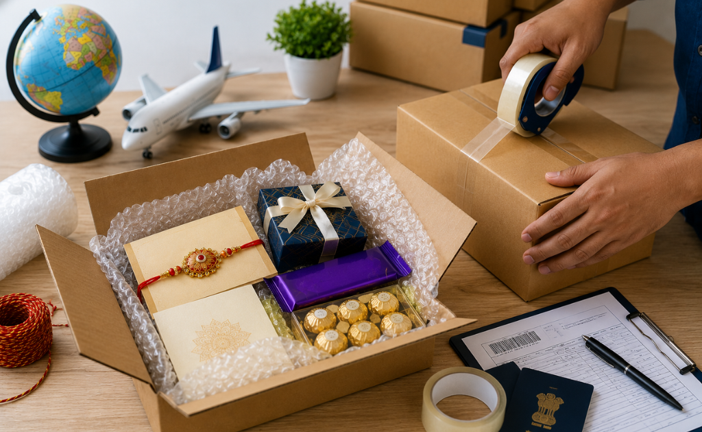 Packing Rakhi for safe international courier delivery from Chennai
